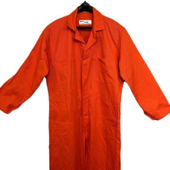 Orange Coveralls Official Garment Corporation of America 100% Cotton  46 RG - Picture 2 of 14